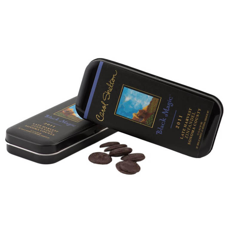 Dark Chocolate 72% Cacao with Carol Shelton Logo