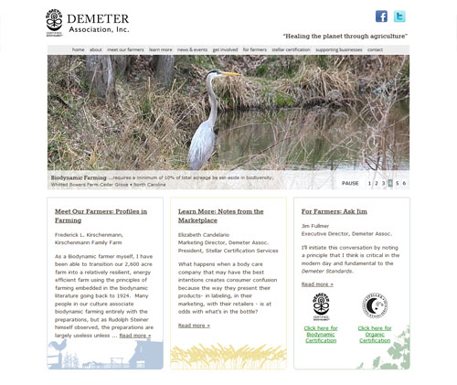 Demeter Site Redesign